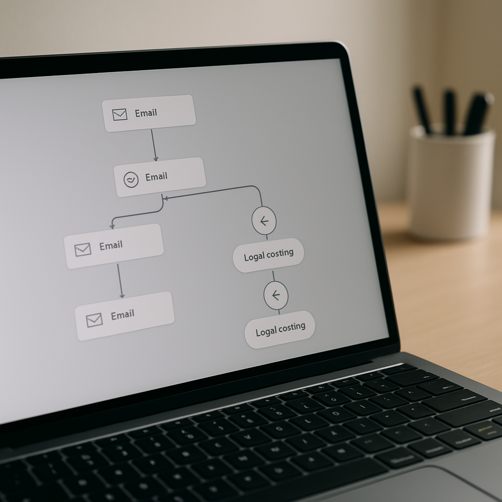 HubSpot lead nurturing workflow with branching email sequences