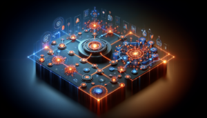 HubSpot Zapier integration concept showing connected app nodes and automation flows
